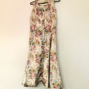 90s satin floral dress